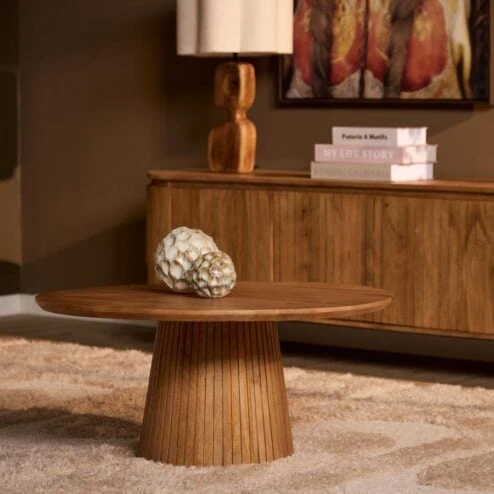 Livia Salontafel Rond Naturel 80cm