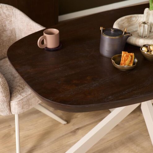 Alternative view of Eettafel Martin Deens ovaal Walnoot Zand poot 160cm