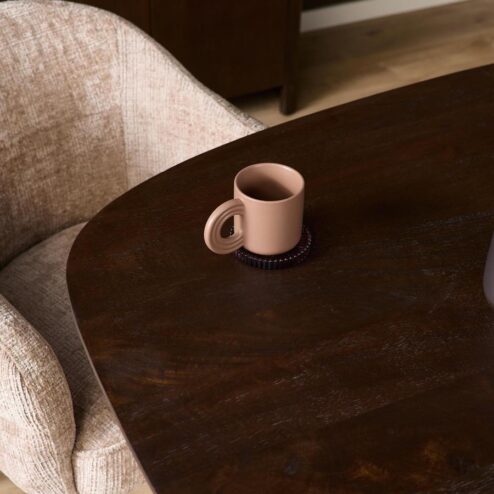Alternative view of Eettafel Martin Deens ovaal Walnoot Zand poot 280cm