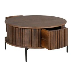 Salontafel Martin Bruin 80cm Rond