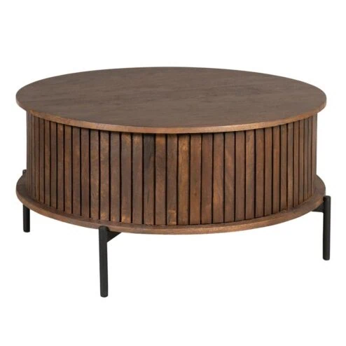 Salontafel Martin Bruin 80cm Rond