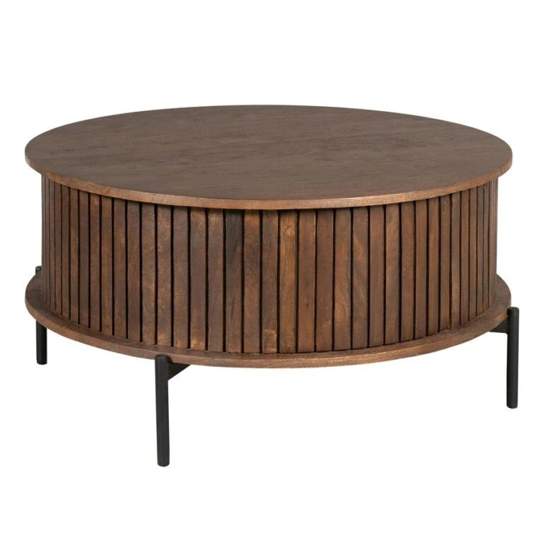 Salontafel Martin Bruin 80cm Rond