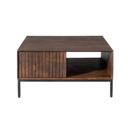 Salontafel Martin Bruin 80cm Vierkant