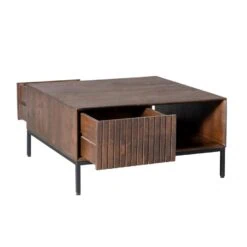 Salontafel Martin Bruin 80cm Vierkant