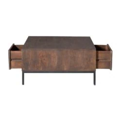Salontafel Martin Bruin 80cm Vierkant