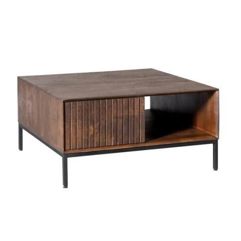 Salontafel Martin Bruin 80cm Vierkant