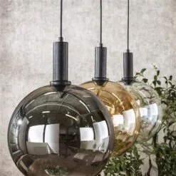 Tessio 3-lichts Hanglamp Multikleur glas