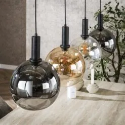 Tessio 4-lichts Hanglamp Multikleur glas