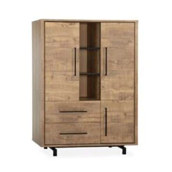 Thornbay Vakkenkast 3 deuren Hout 120cm