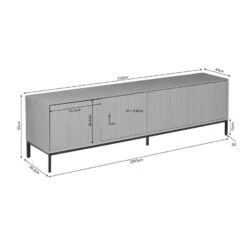Tv meubel Martin Bruin 210cm