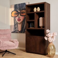 Vakkenkast Dortmund Walnoot 90cm