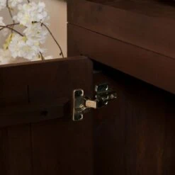 Vakkenkast Dortmund XL mangohout Walnoot 160cm (2)