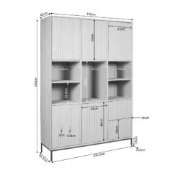 Vakkenkast Martin XL Bruin 135cm