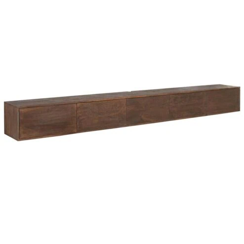 Zwevend Tv meubel Melanie Bruin 280cm