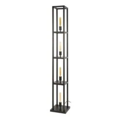 Debby 4-lichts Vloerlamp Artic zwart