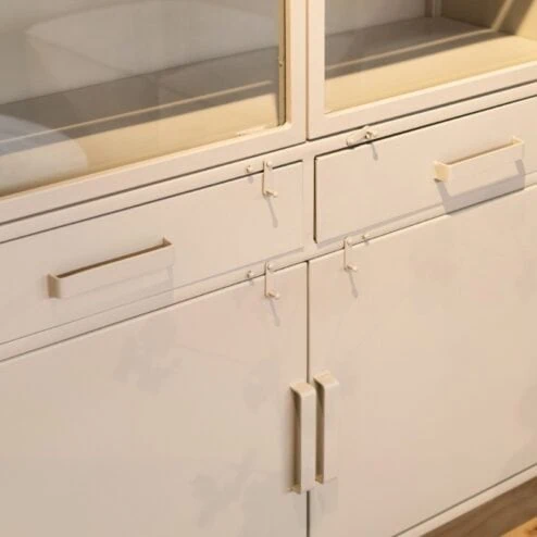 Figue vitrinekast industrieel taupe binnenkant 120cm