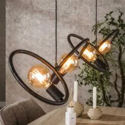 Finn 4-lichts Hanglamp Artic zwart
