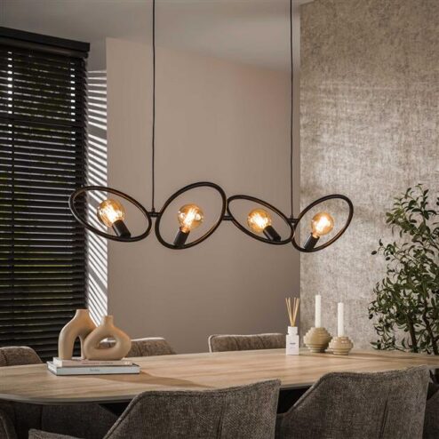 Finn 4-lichts Hanglamp Artic zwart