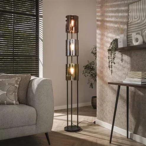 Gurino 3-lichts Vloerlamp Meerkleurig
