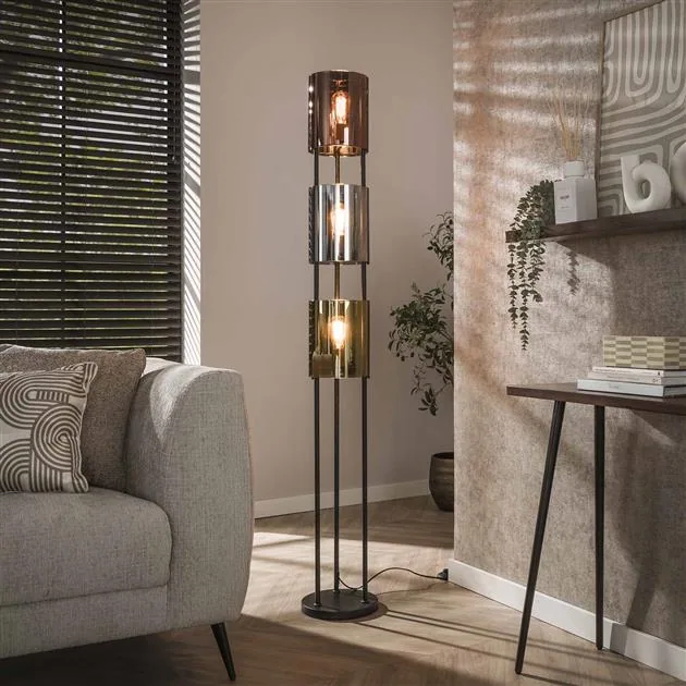 Gurino 3-lichts Vloerlamp Meerkleurig