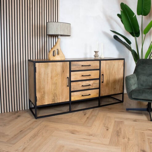 Morada Dressoir naturel Mangohout 165cm