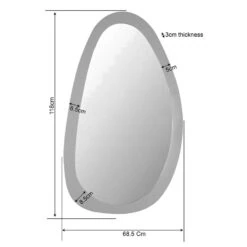Lincoln Spiegel Mangohout 70cm
