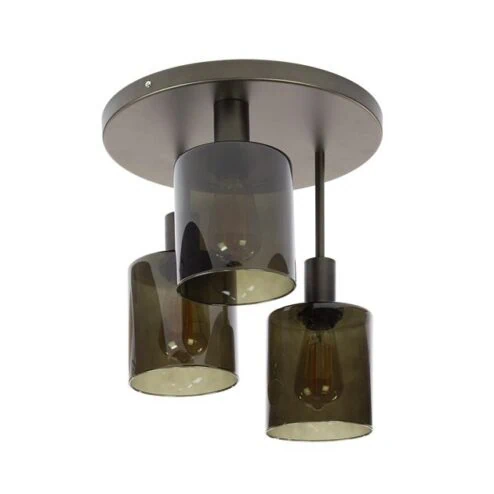 Luca 3-lichts Plafondlamp Bruin
