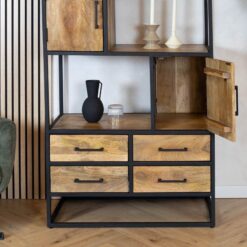 Morada Vakkenkast naturel Mangohout 90cm (2)