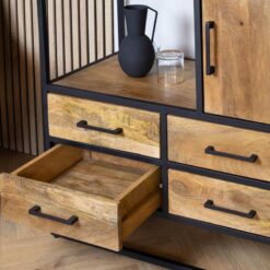 Morada Vakkenkast naturel Mangohout 90cm (4)