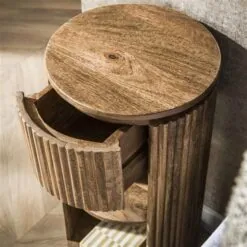 Namra Nachtkastje XS rond Mangohout Ø30cm