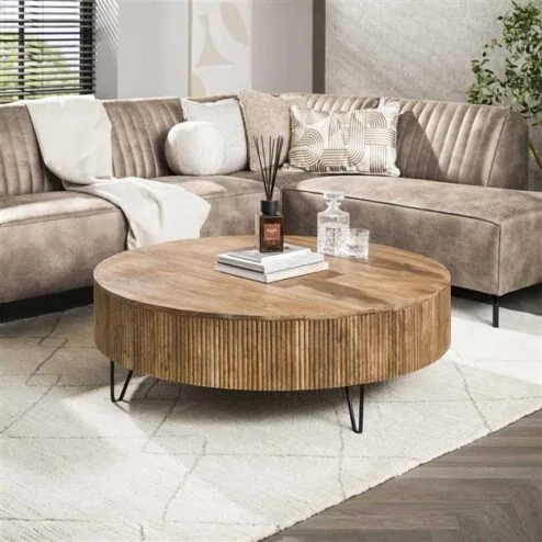 Namra Salontafel rond Mangohout Ø120cm