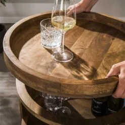 Namra Wijntrolley Mangohout Ø55cm