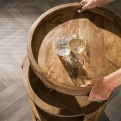 Namra Wijntrolley Mangohout Ø55cm