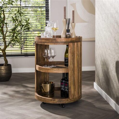 Namra Wijntrolley Mangohout Ø55cm