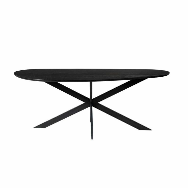 Shane Eettafel Organisch Zwart Eikenhout 280cm