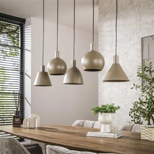 Vinci 5-lichts Hanglamp Beige