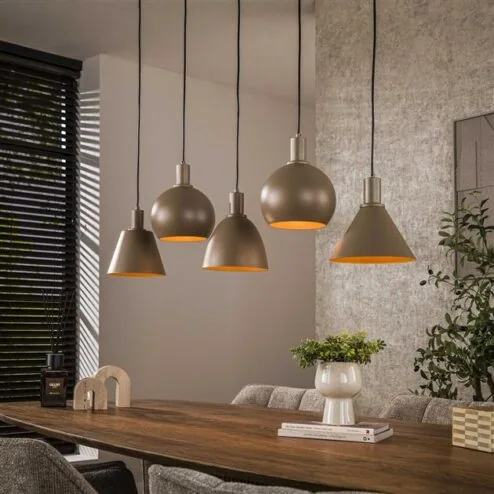 Vinci 5-lichts Hanglamp Beige