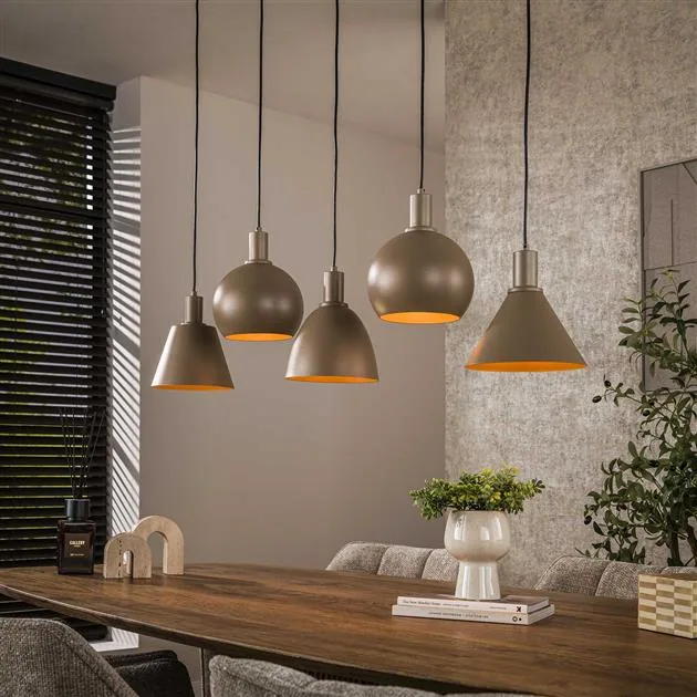 Vinci 5-lichts Hanglamp Beige