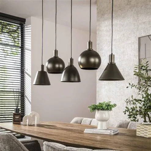 Vinci 5-lichts Hanglamp Sienna bruin
