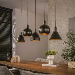 Vinci 5-lichts Hanglamp Sienna bruin