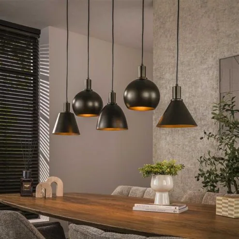 Vinci 5-lichts Hanglamp Sienna bruin