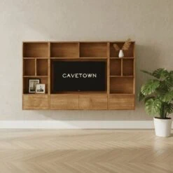Watford Medium zwevende Cinewall compleet Mango hout