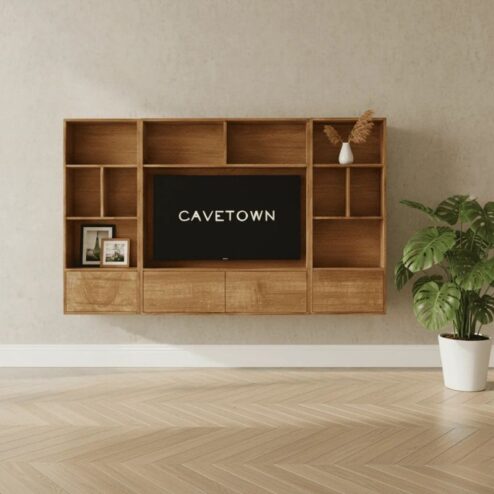 Watford Medium zwevende Cinewall compleet Mango hout