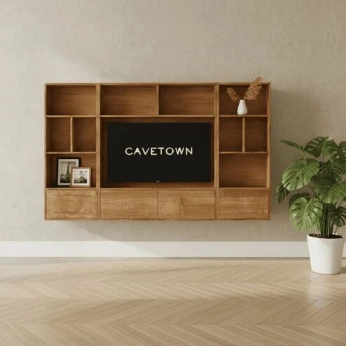 Watford Medium zwevende Cinewall compleet Mango hout