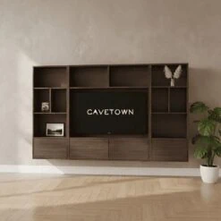 Watford Medium zwevende Cinewall compleet Dark almond