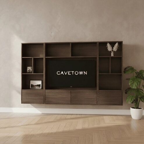 Watford Medium zwevende Cinewall compleet Dark almond