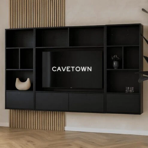 Watford Medium zwevende Cinewall compleet Zwart