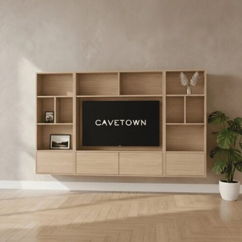 Watford Medium zwevende Cinewall compleet blond oak