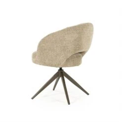 Alissa Eetkamerstoel Taupe stof