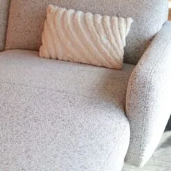 Bank Soof in U opstelling (Longchair arm links+2-zits zonder armen+Divan arm rechts Stof/kleur poppy-06-salt and pepper)